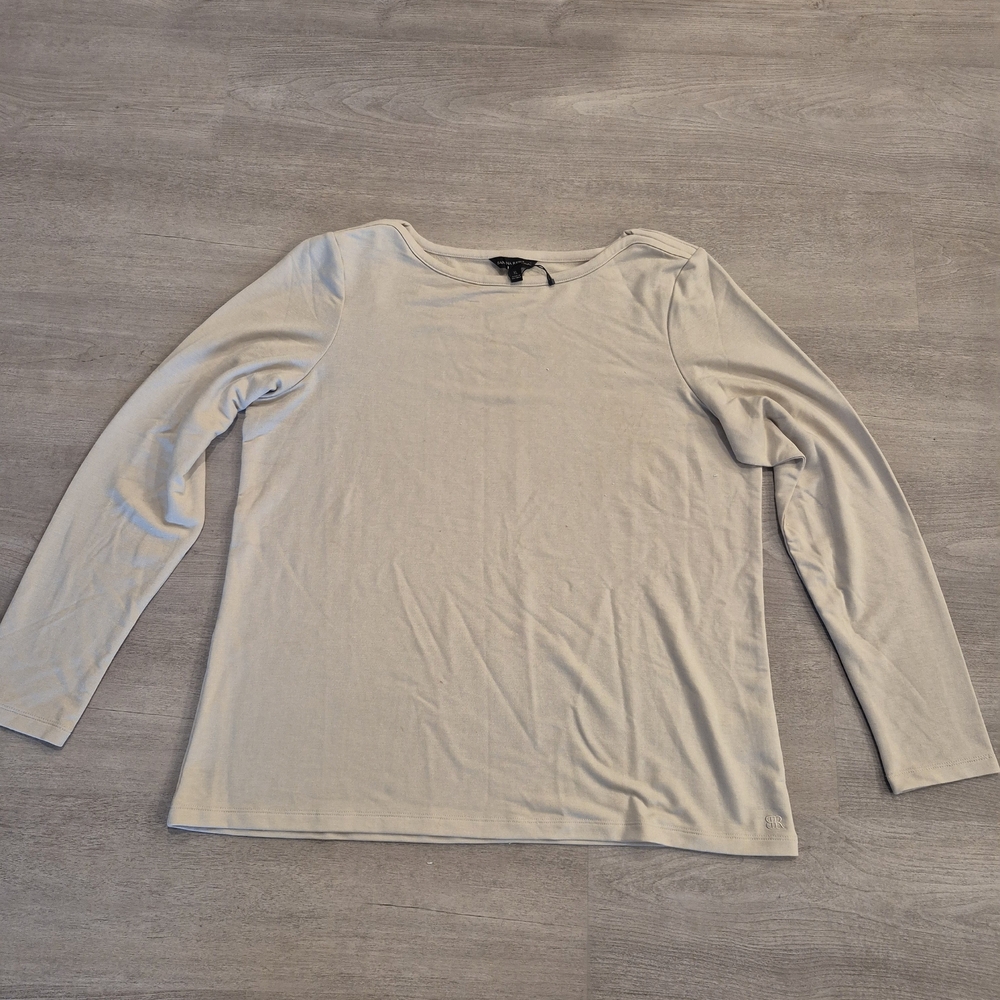 Banana Republic Soft Cream Long Sleeve Tee